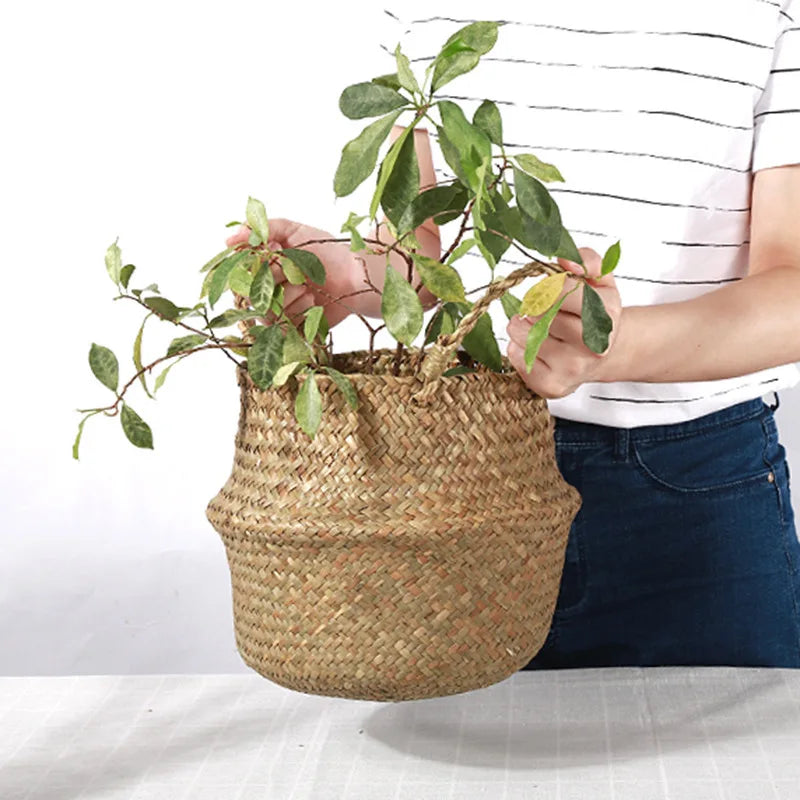 Handmade Wicker Wall Flower Basket