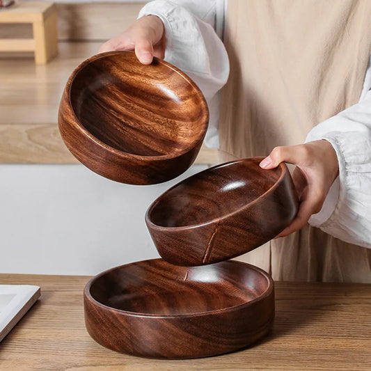 Solid Walnut Wood Boat Bowl