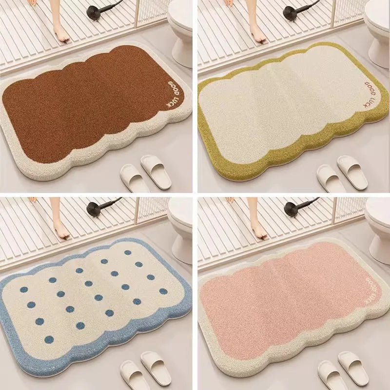 Thickened Coral Velvet Bathroom Mat – Non-Slip &amp; Absorbent
