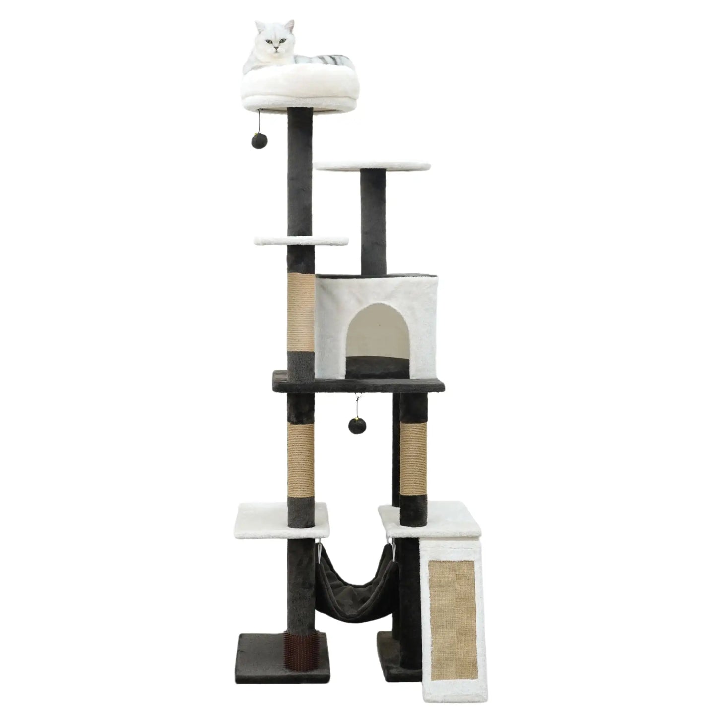 65” Multi-Level Cat Tree Tower with Hammock