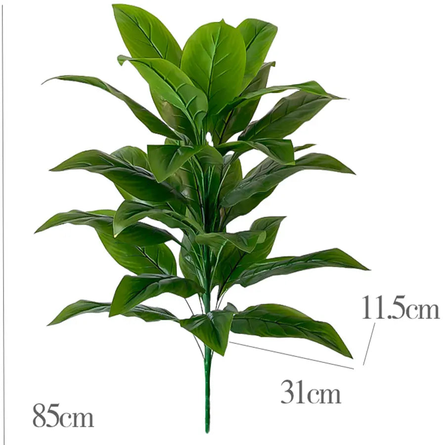 Large Artificial Tropical Plant Branch – 27”–33” Decorative Greenery Stem
