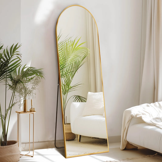 Full Length Standing Mirror – Minimalist Aluminum Frame, 64”x21”