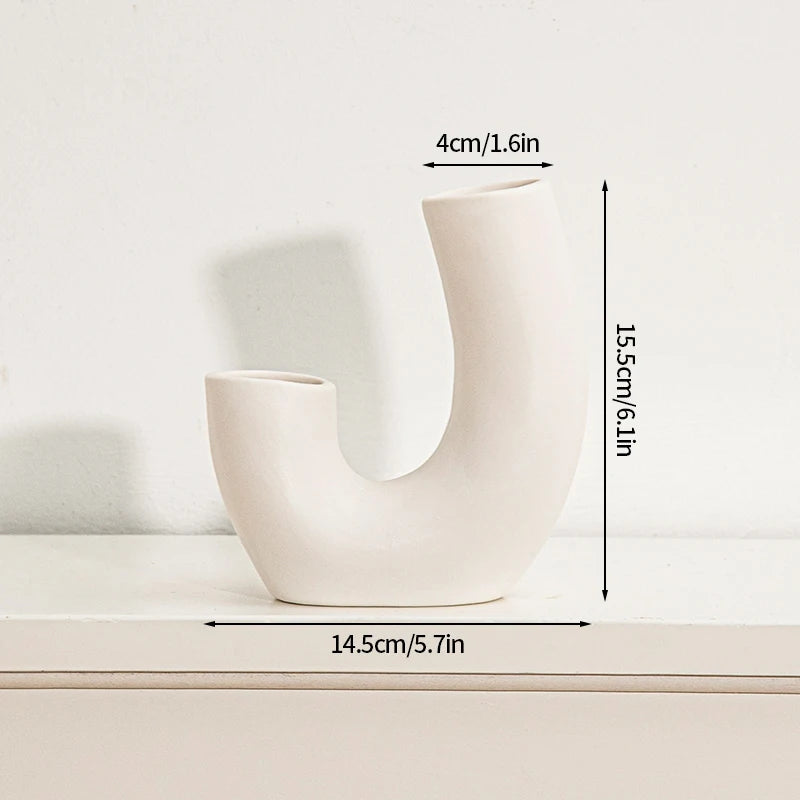 Minimalist Ceramic Vase – Frosted Nordic Style for Home Decor
