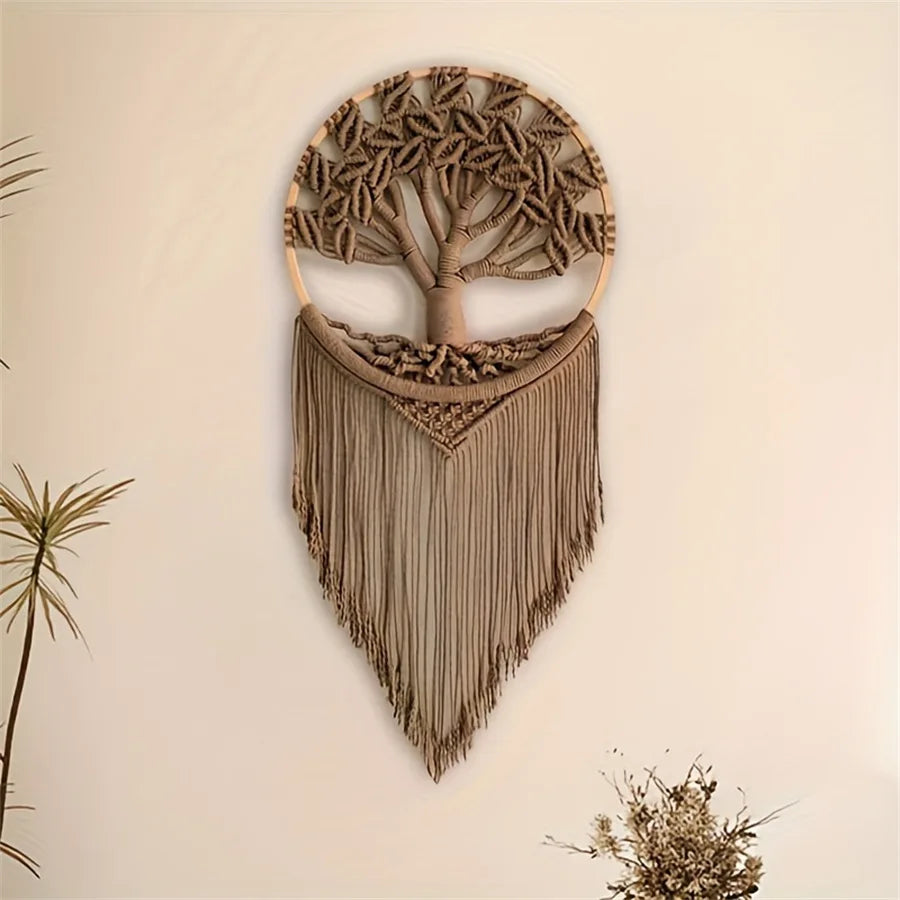 Tree of Life Dream Catcher – Large Macrame Wall Hanging Boho Decor