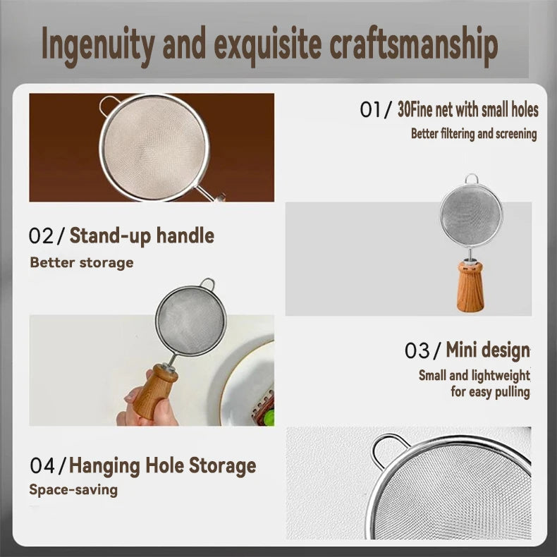 Stainless Steel Flour Sifter – Fine Mesh Baking Tool