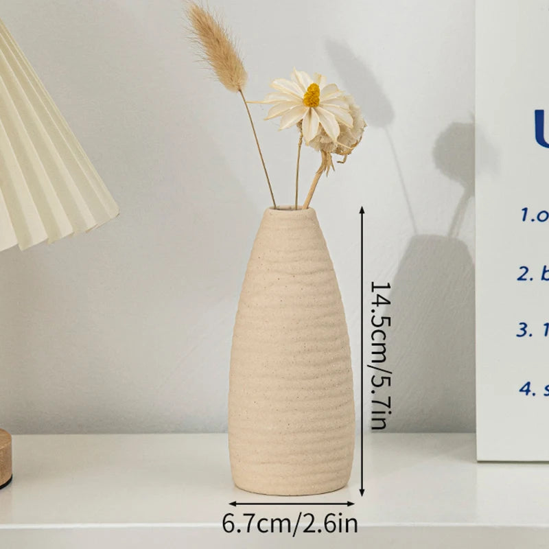 Minimalist Ceramic Vase – Frosted Nordic Style for Home Decor