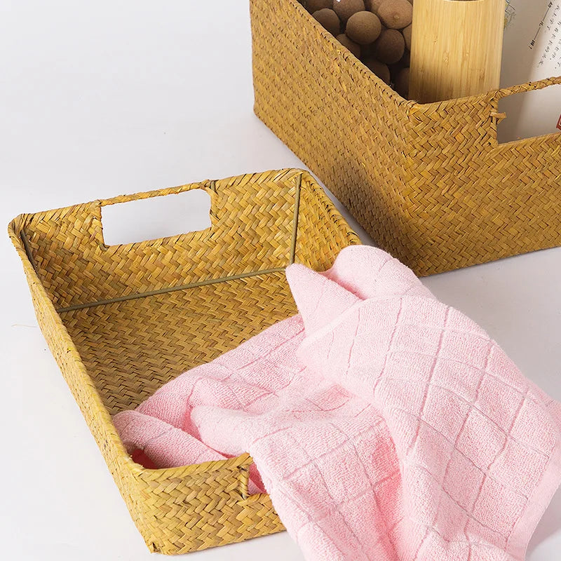 Handmade Rectangular Seaweed Basket