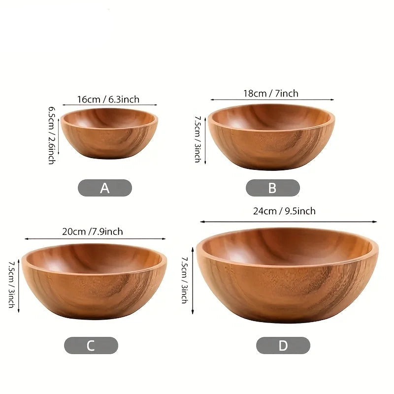 Acacia Wooden Bowl – Multi-Purpose &amp; Eco-Friendly