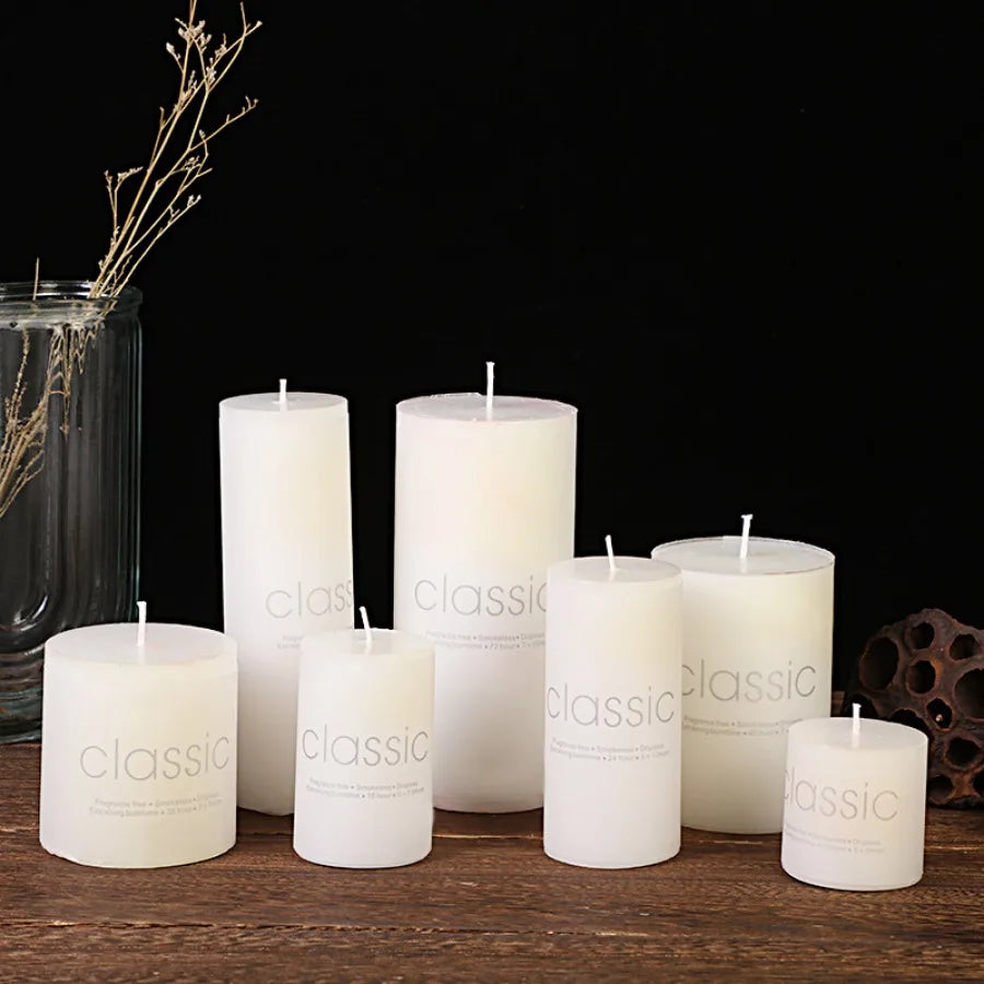 1pc white Colored Flame Art Candles