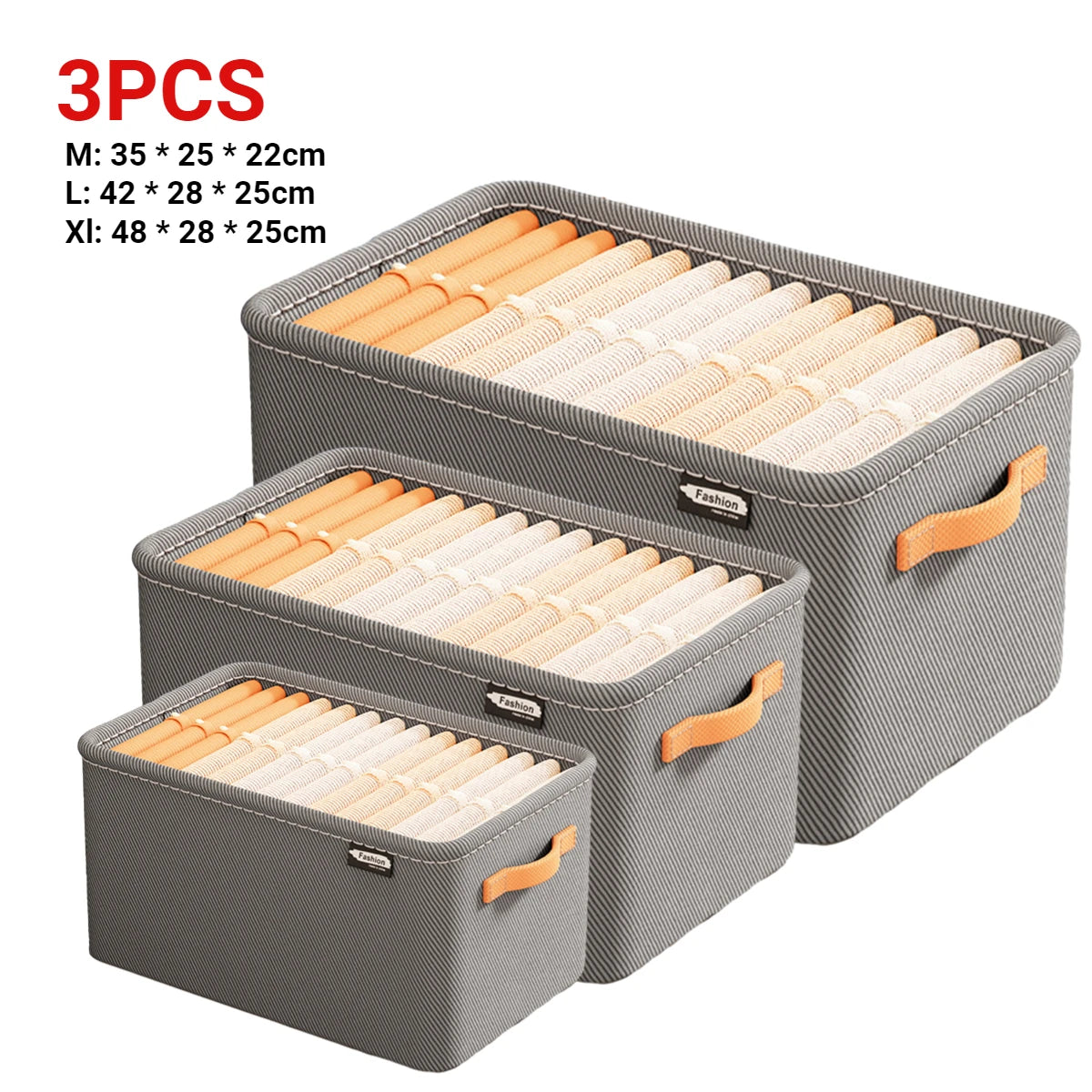 Foldable Clothes Storage Box with Steel Frame and Handles – Multiple Sizes