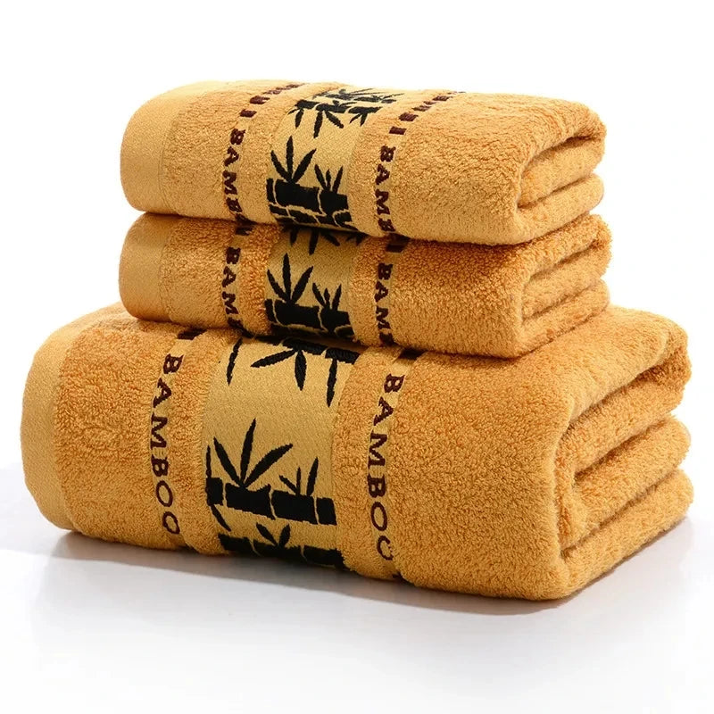 3-Piece Bamboo Towel Set – Soft, Absorbent, Quick-Dry