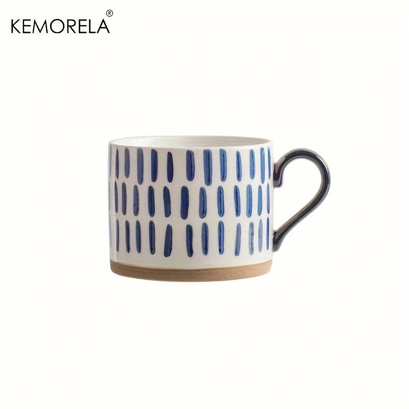 15.2 oz Nordic Ceramic Coffee Mug with Handle – Retro Style