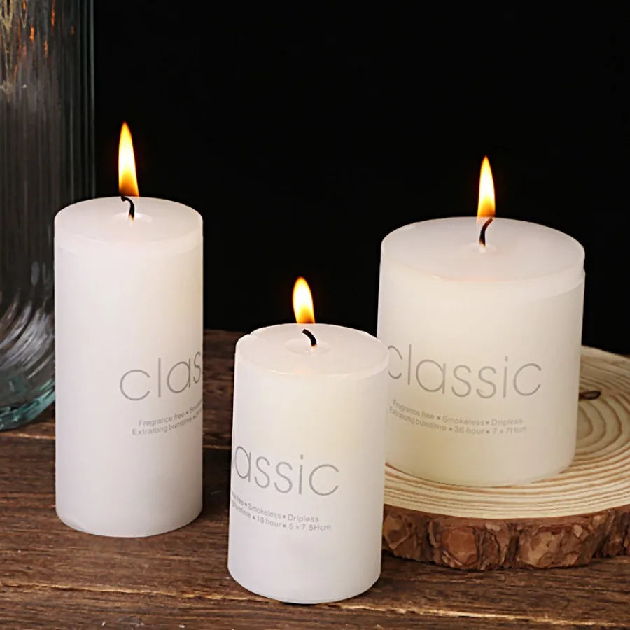 1pc white Colored Flame Art Candles