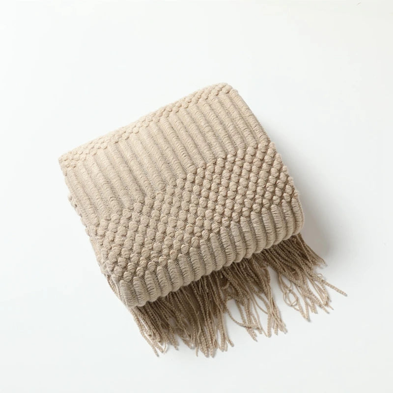 Cozy Knit Throw Blanket – Soft, Lightweight &amp; Travel-Friendly