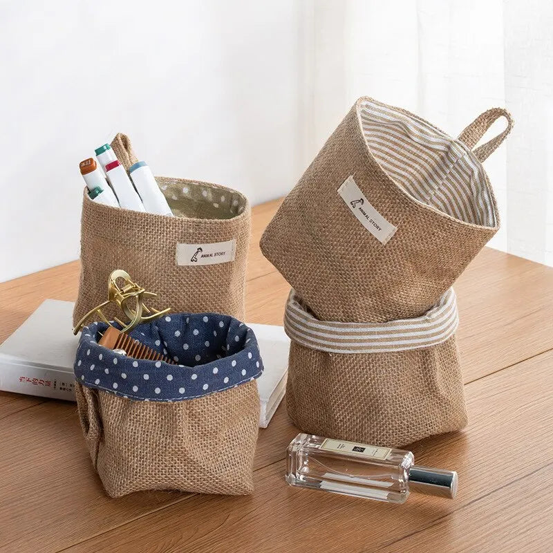 Cotton &amp; Linen Hanging Wall Storage Sack – Modern Organizer