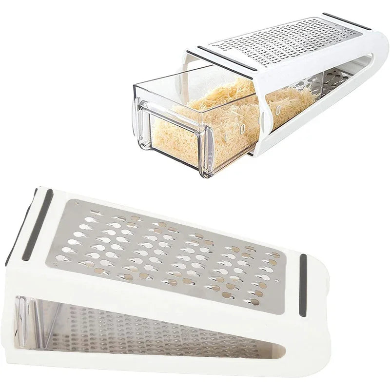 Multi-Purpose Stainless Steel Grater with Container