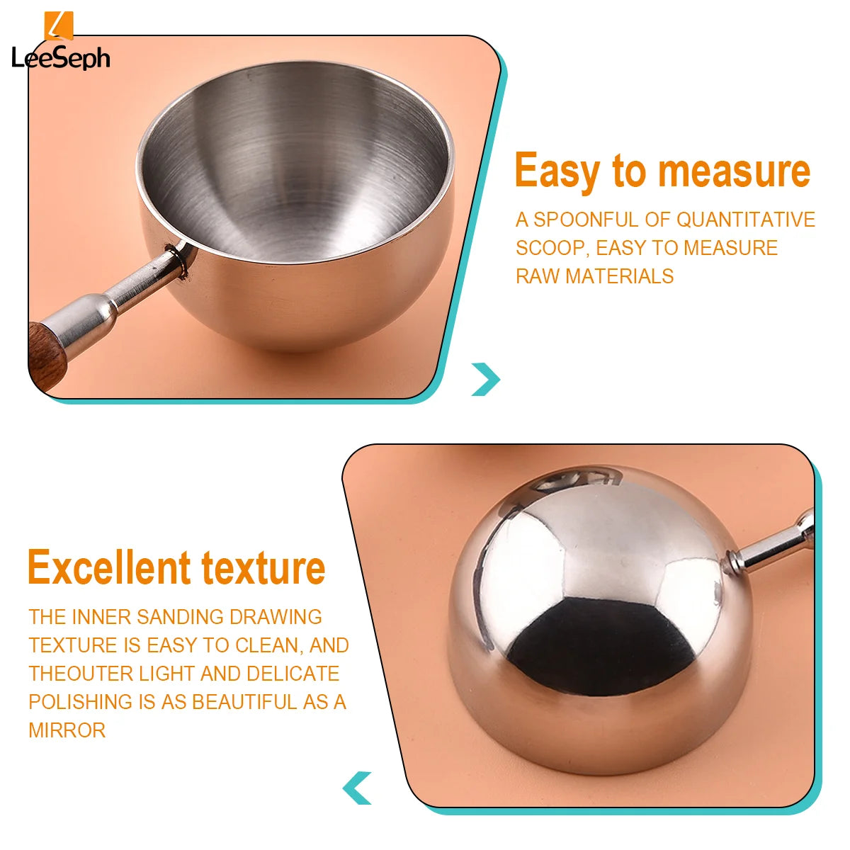 Stainless Steel Coffee Measuring Spoon with Rosewood Handle