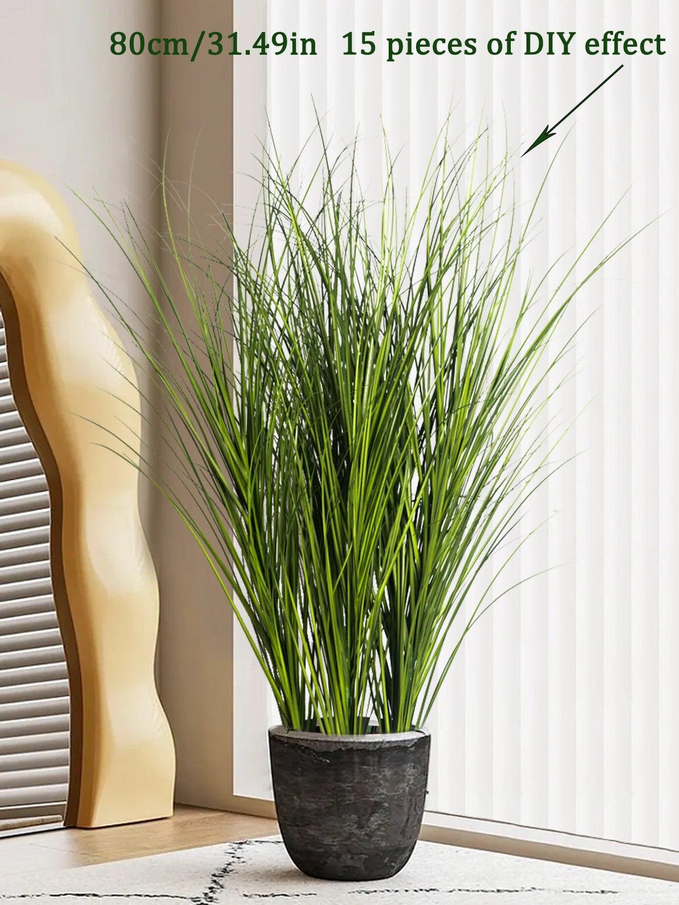 Artificial Tall Onion Grass – 19.7"–37.4" Decorative Faux Plant