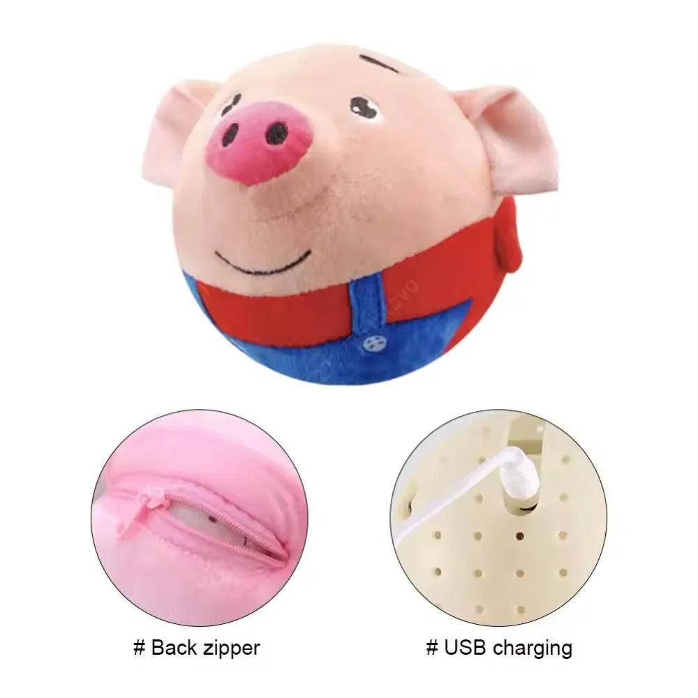 Interactive Bouncing &amp; Squeaking Dog Toy Ball