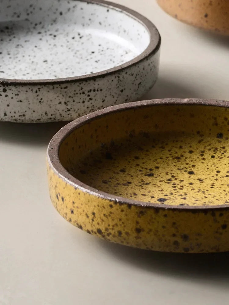 Retro Ceramic Round Sauce Dish Hot Pot