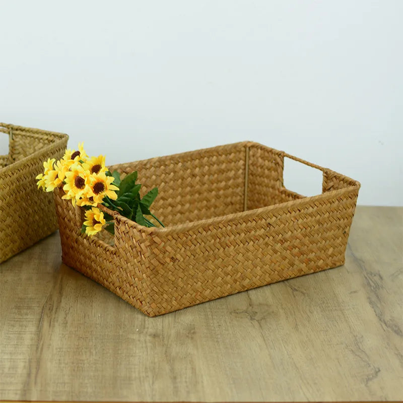 Handmade Rectangular Seaweed Basket