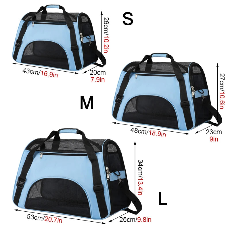 Breathable Pet Travel Bag – Soft-Sided Carrier for Small &amp; Medium Dogs