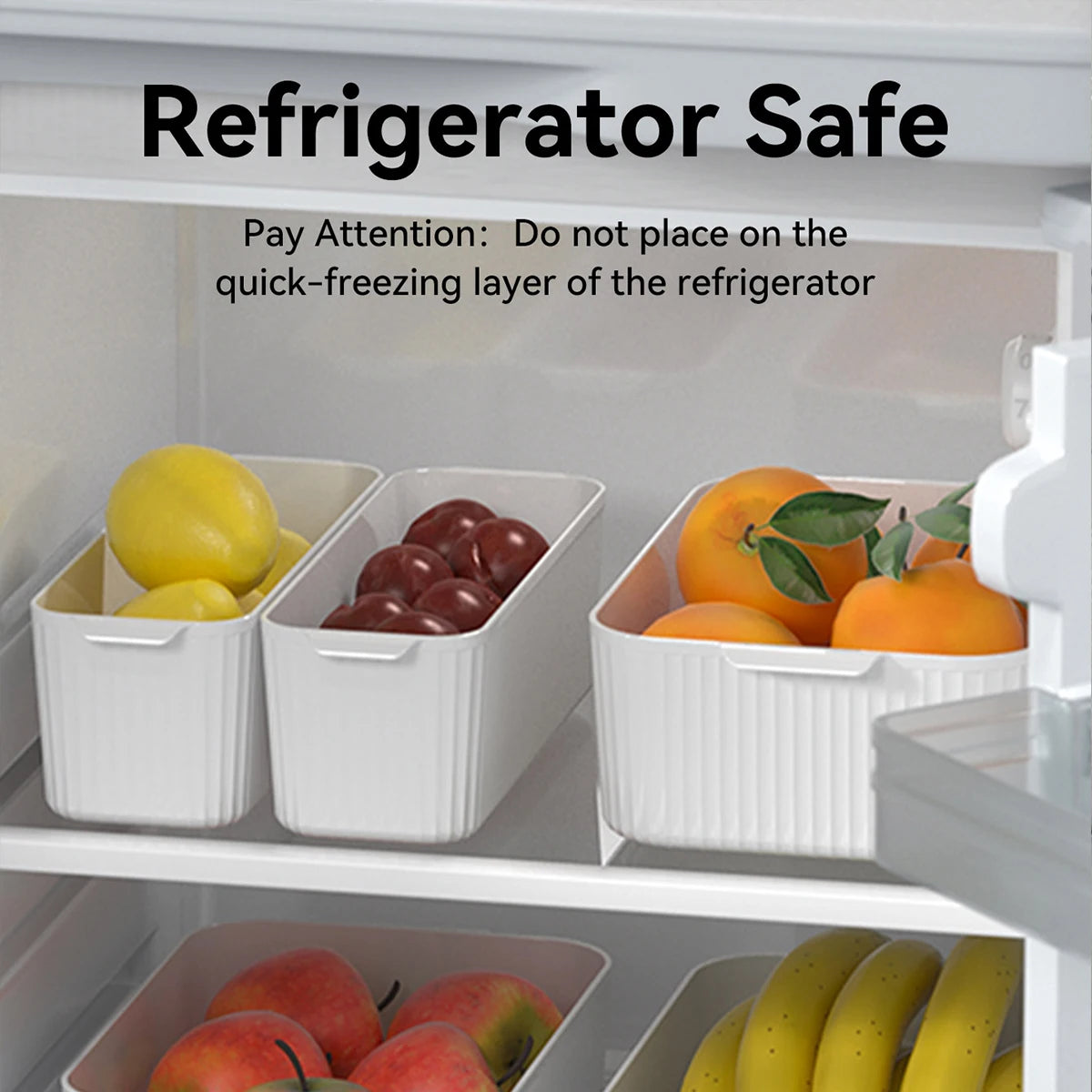 Plastic Storage Box with Handle – Rectangular Organizer Bin