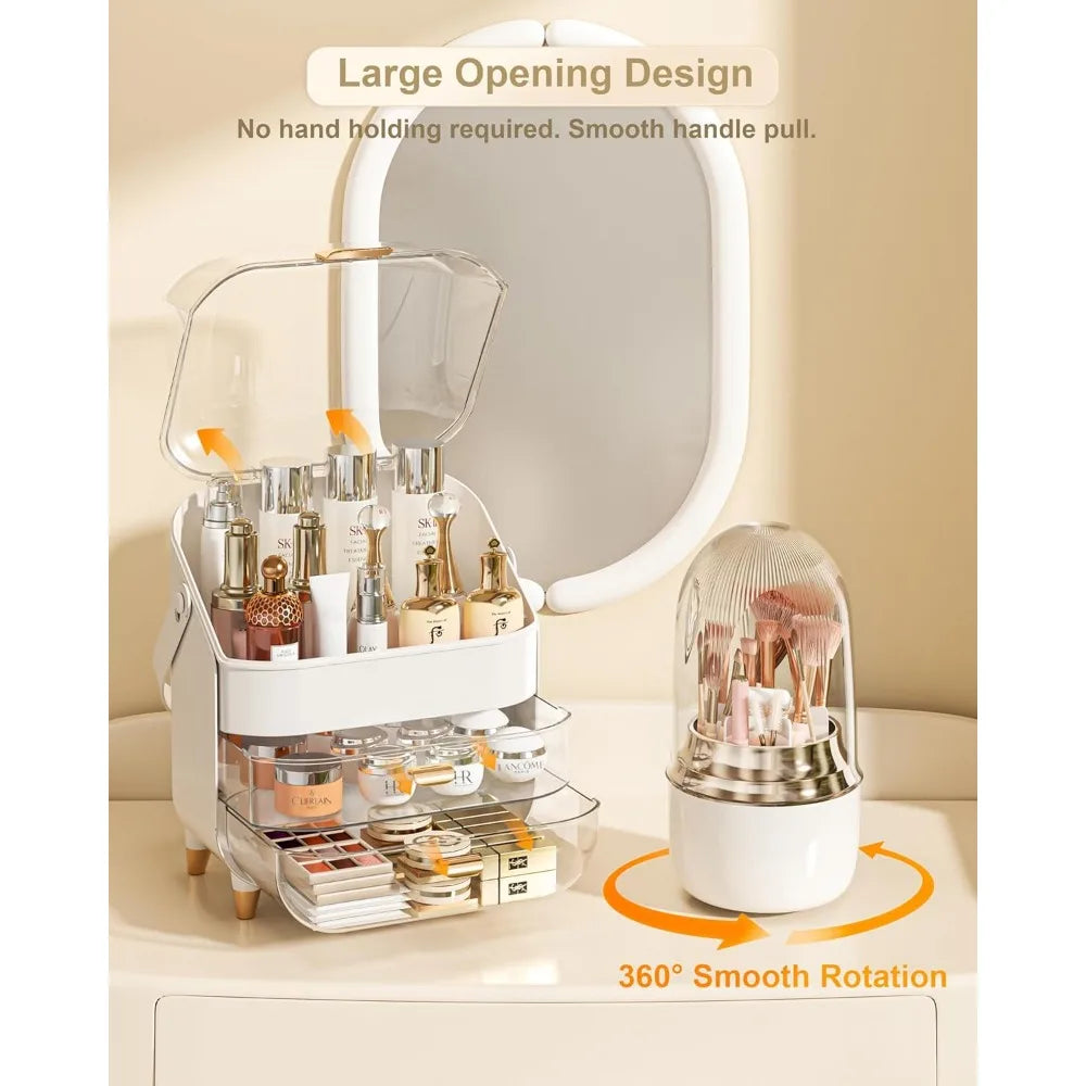 3-Tier Skincare Organizer with Transparent Drawers