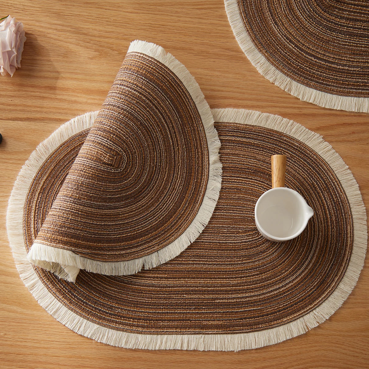 Set of 4 Oval Heat-Resistant Placemats