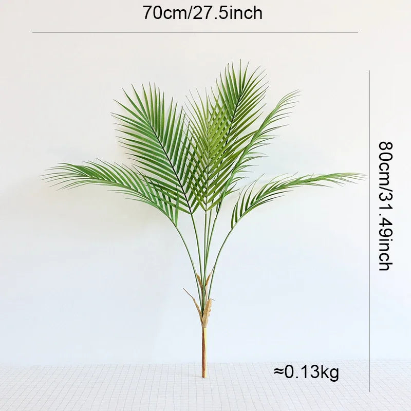 Artificial Tropical Green Leaf Branch – Realistic Faux Plant Décor