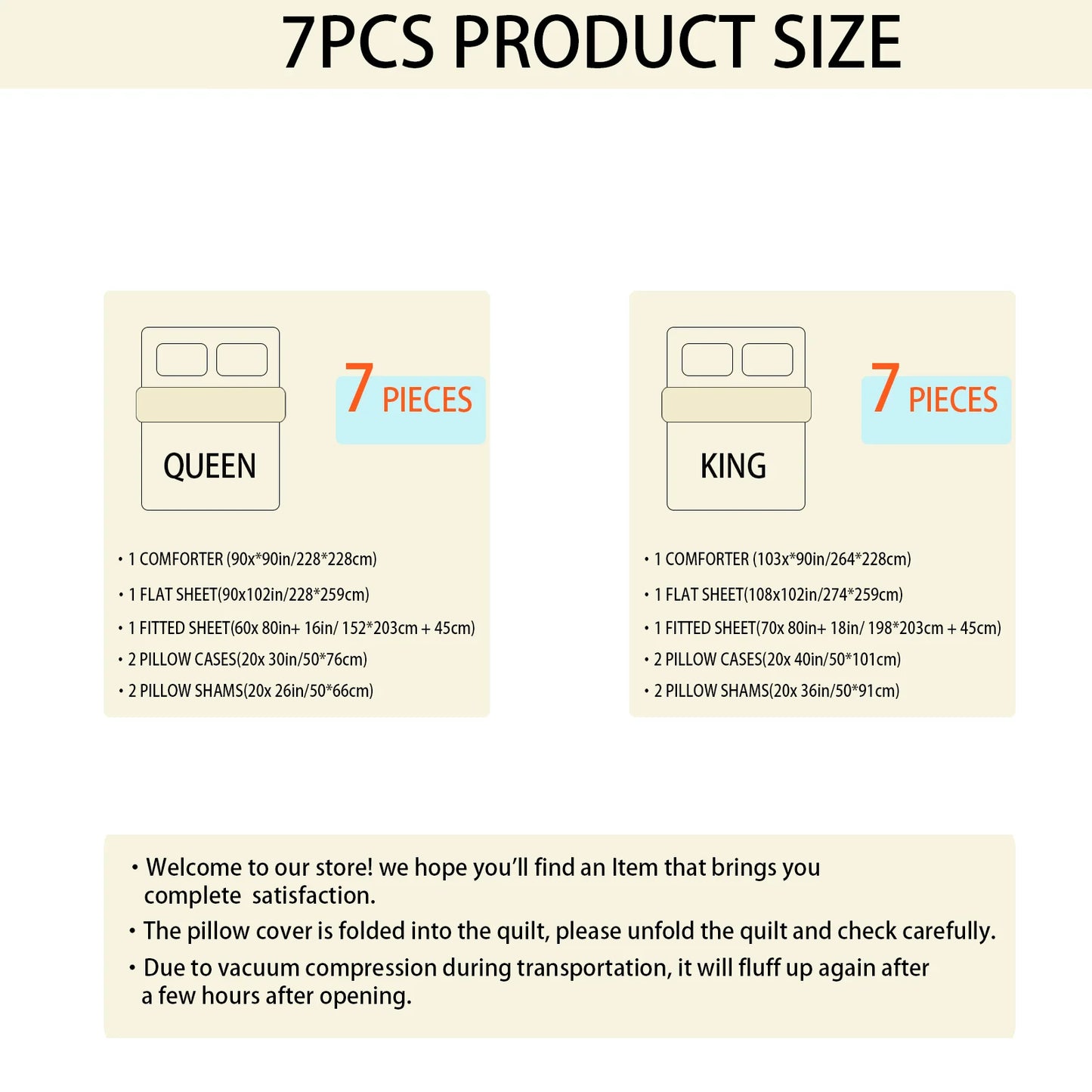 Luxury 7-Piece Queen Comforter Set – Soft Microfiber Quilt Bedding with Pillow Shams &amp; Sheets