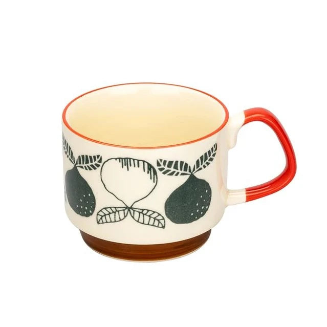 300 ml Colorful Pattern Ceramic Coffee Mug, 10 oz
