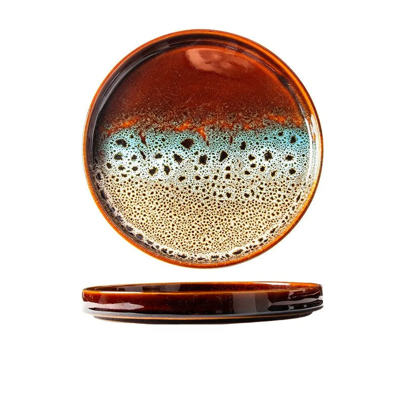 Kiln Glazed Ceramic Plate – Rustic Elegance