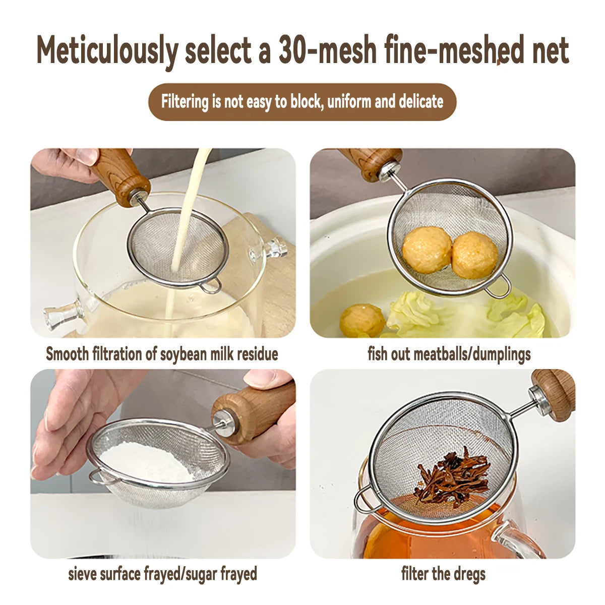 Stainless Steel Flour Sifter – Fine Mesh Baking Tool