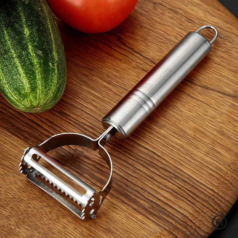 Premium Stainless Steel 2-in-1 Vegetable Peeler &amp; Julienne Slicer