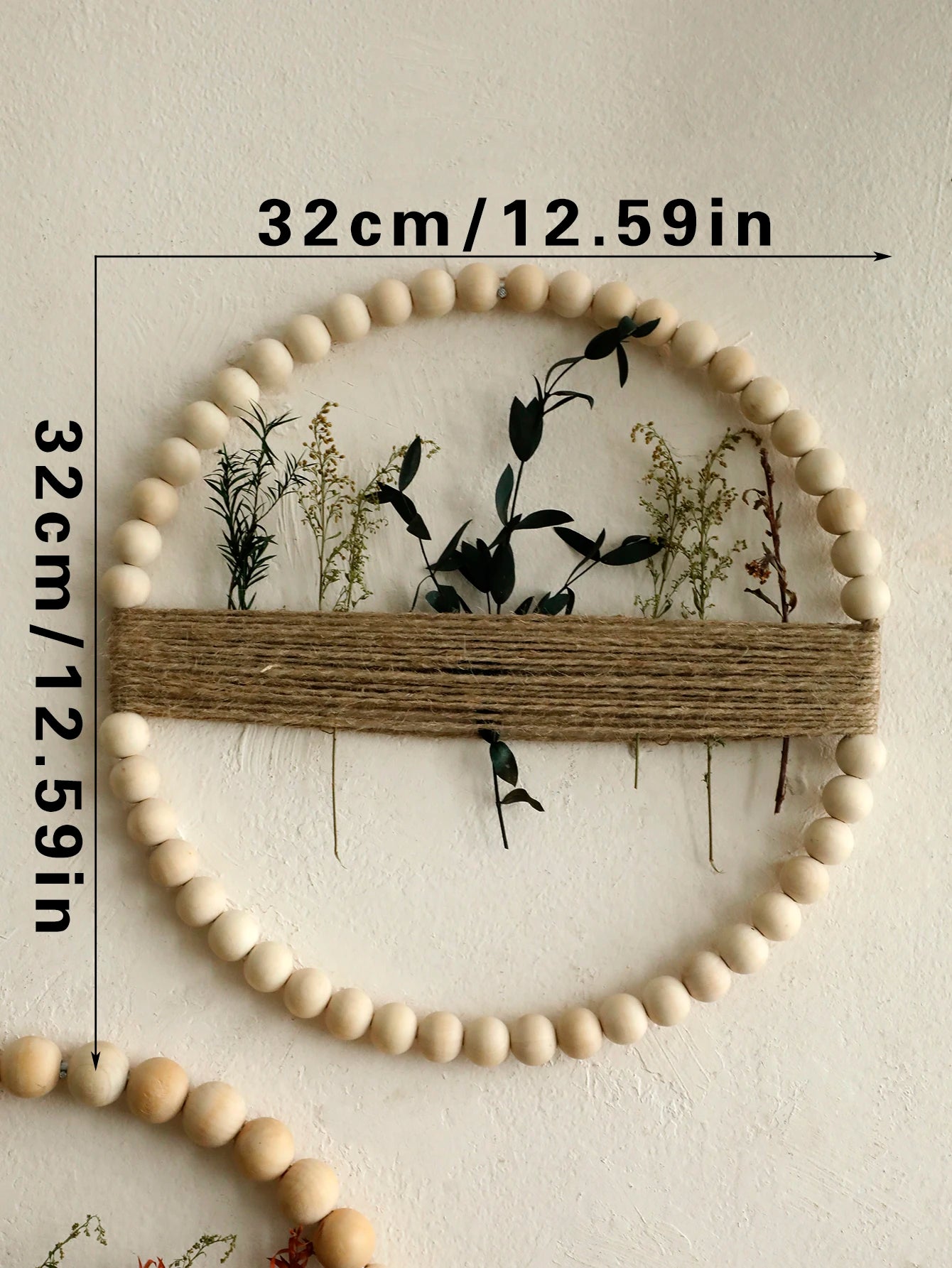 Wooden Plant Wall Hanging Decor – Modern Natural Art Piece