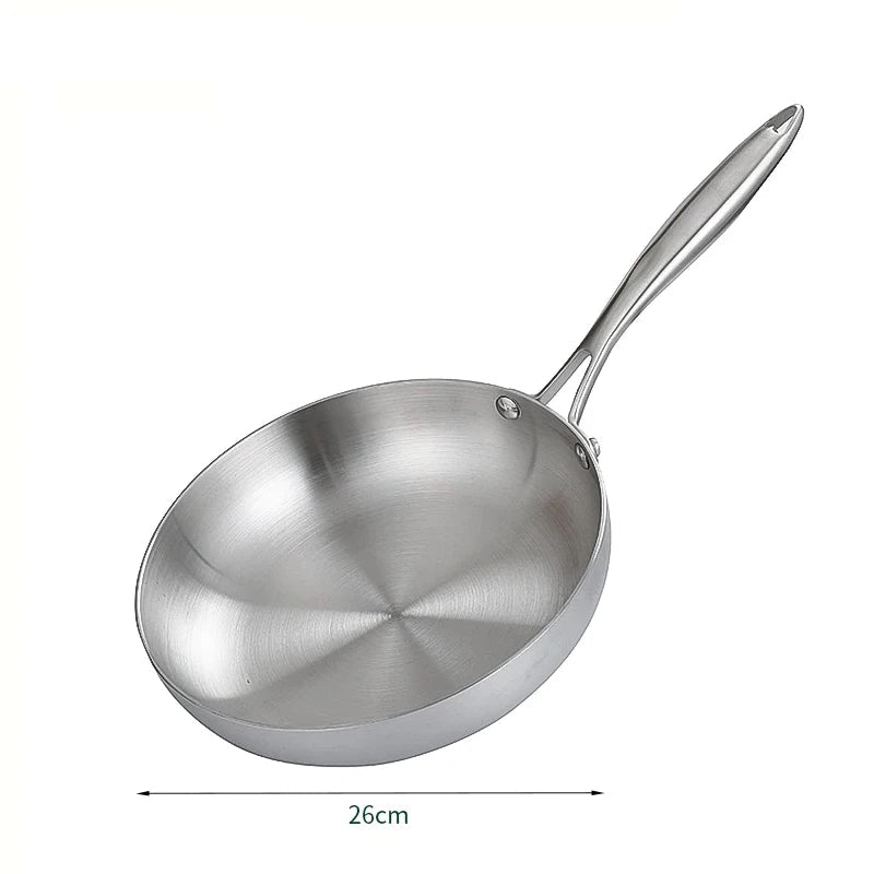 304 Stainless Steel Non-Stick Frying Pan – For Gas &amp; Induction Cookers