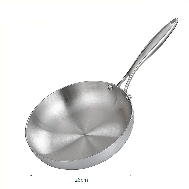 304 Stainless Steel Non-Stick Frying Pan – For Gas &amp; Induction Cookers