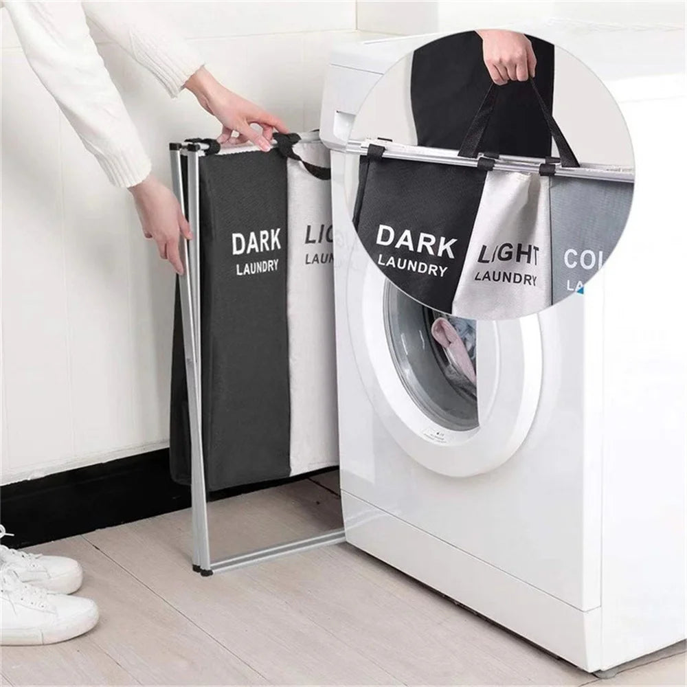 Foldable Laundry Hamper with Compartments