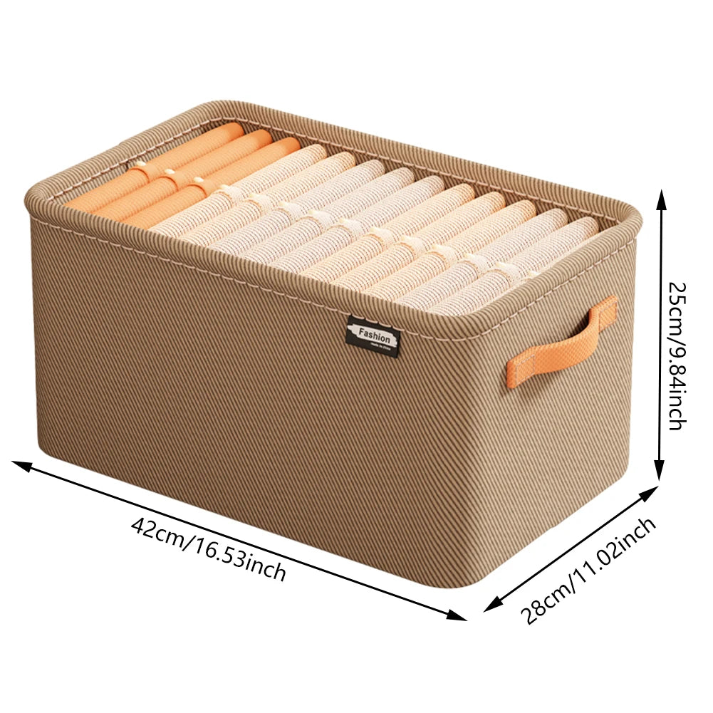 Foldable Clothes Storage Box with Steel Frame and Handles – Multiple Sizes