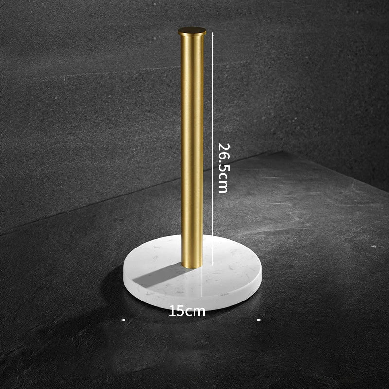 🧻 Marble &amp; Aluminum Paper Towel Holder