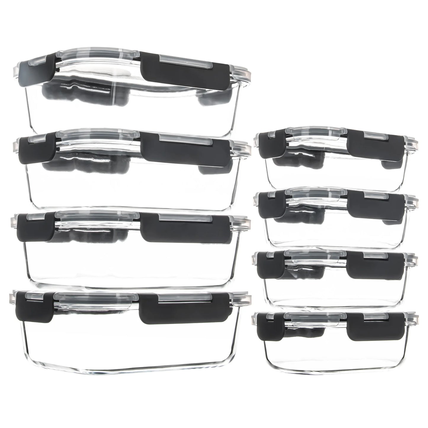 Glass Bowl Set – Solid Design, 6–10 Pieces
