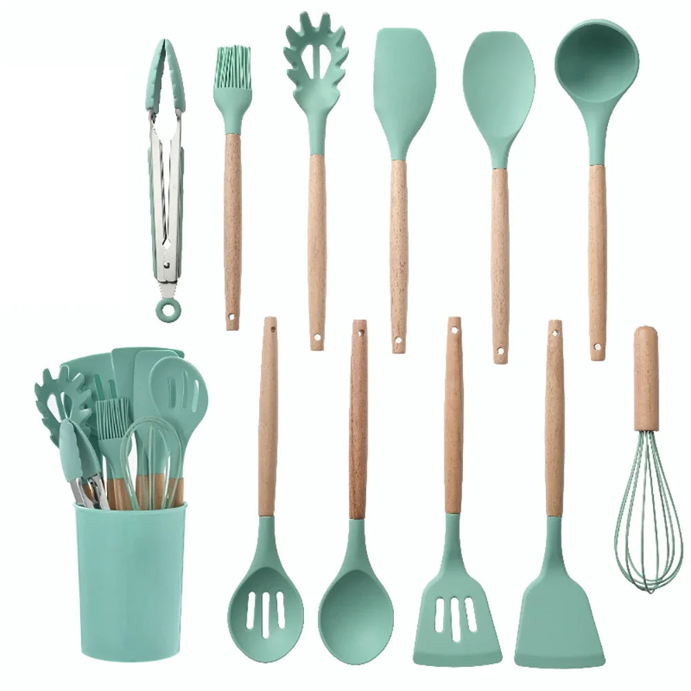 Silicone Cooking Tool Set – Eco-Friendly &amp; Heat-Resistant