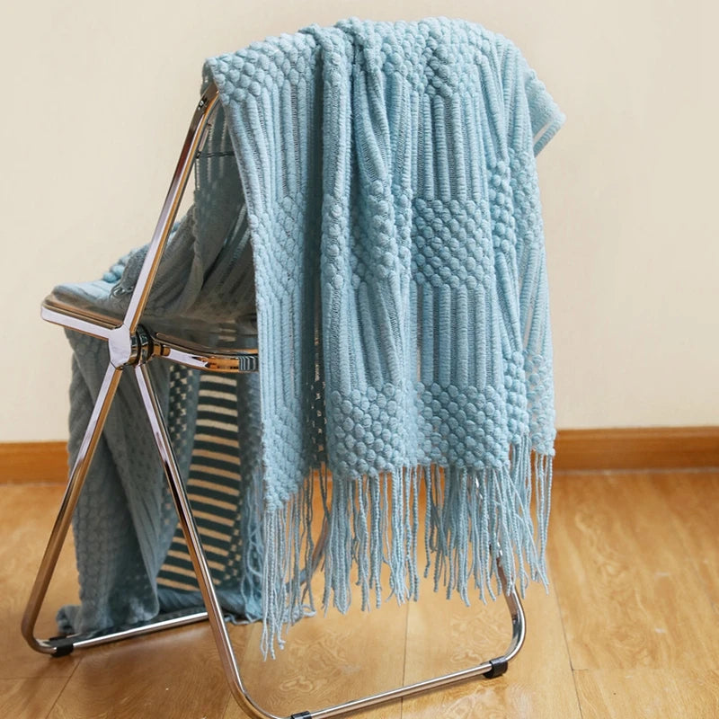 Cozy Knit Throw Blanket – Soft, Lightweight &amp; Travel-Friendly