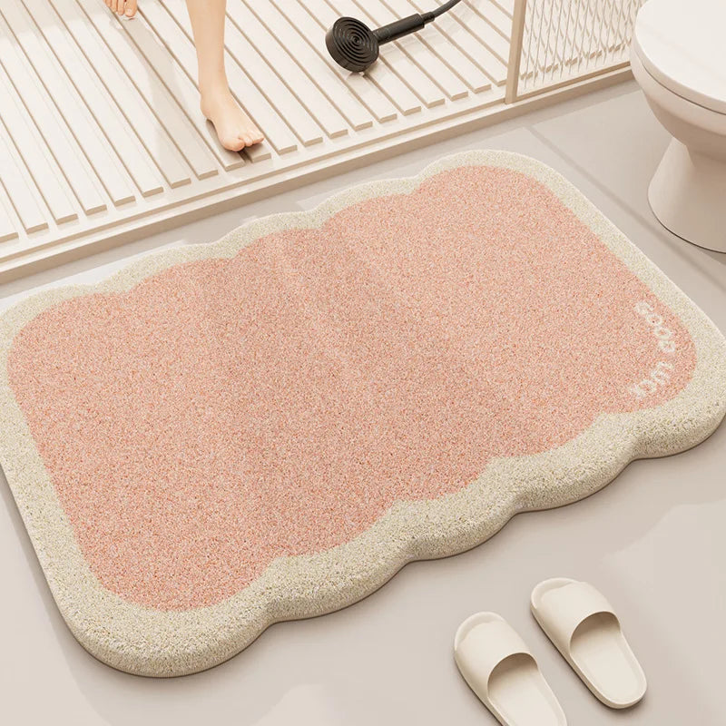 Thickened Coral Velvet Bathroom Mat – Non-Slip &amp; Absorbent
