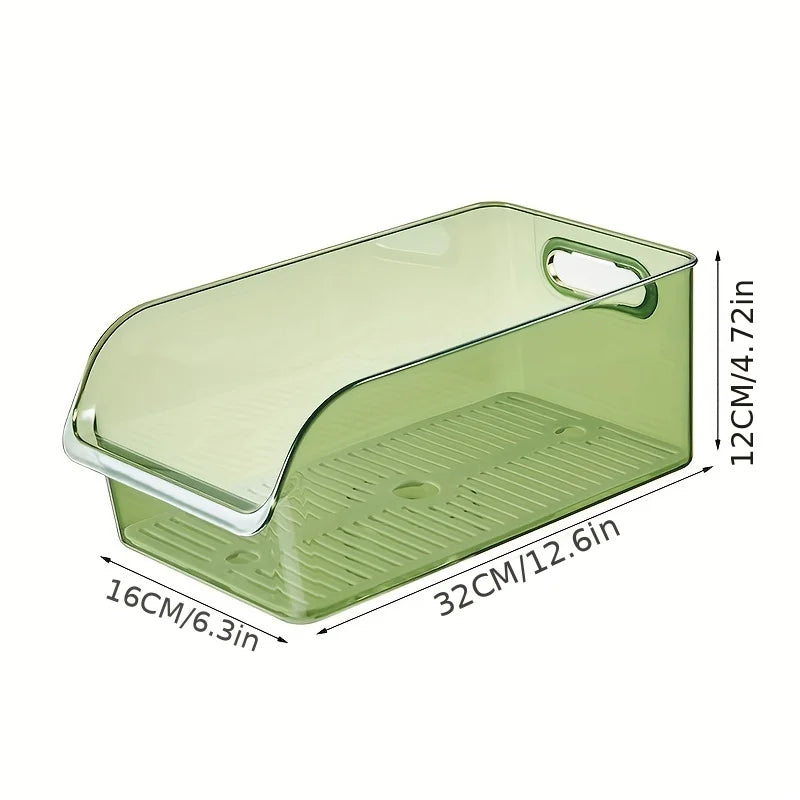 Clear Fridge Storage Bin – PET Organizer with Handle