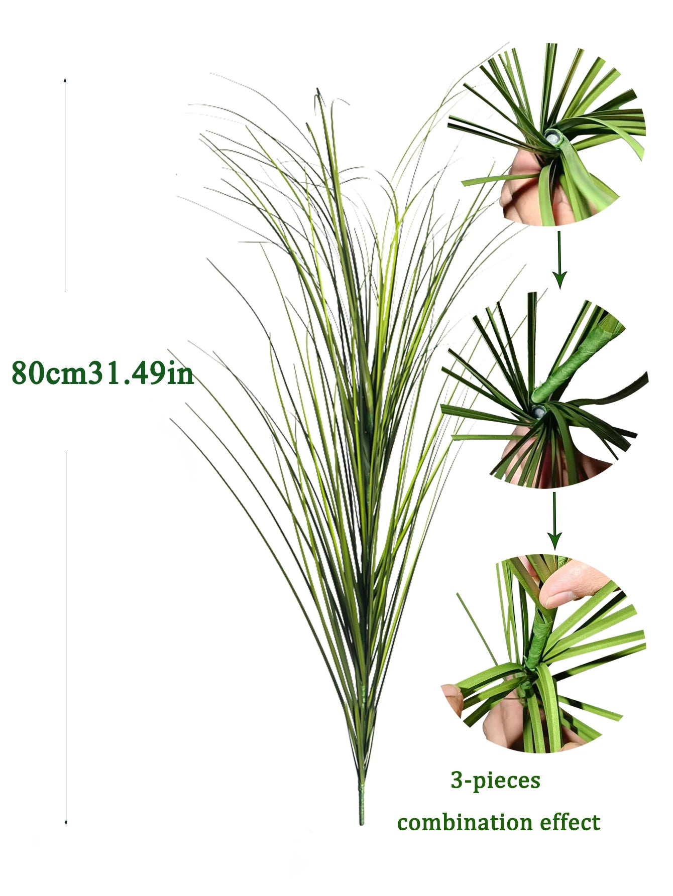 Artificial Tall Onion Grass – 19.7"–37.4" Decorative Faux Plant