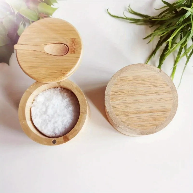 Magnetic Seasoning Box with Spoon – Compact &amp; Modern Spice Storage