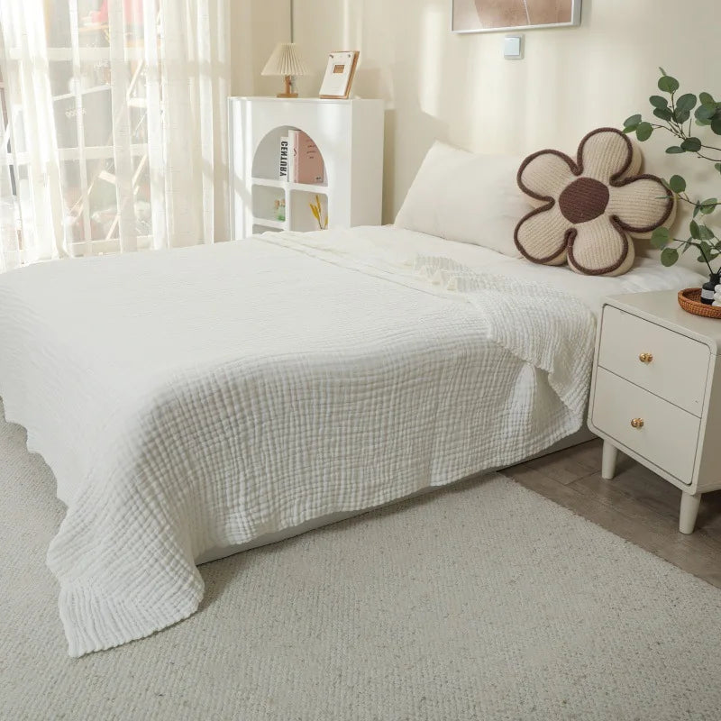 6-Layer Muslin Cotton Baby Blanket – Soft, Breathable &amp; Lightweight