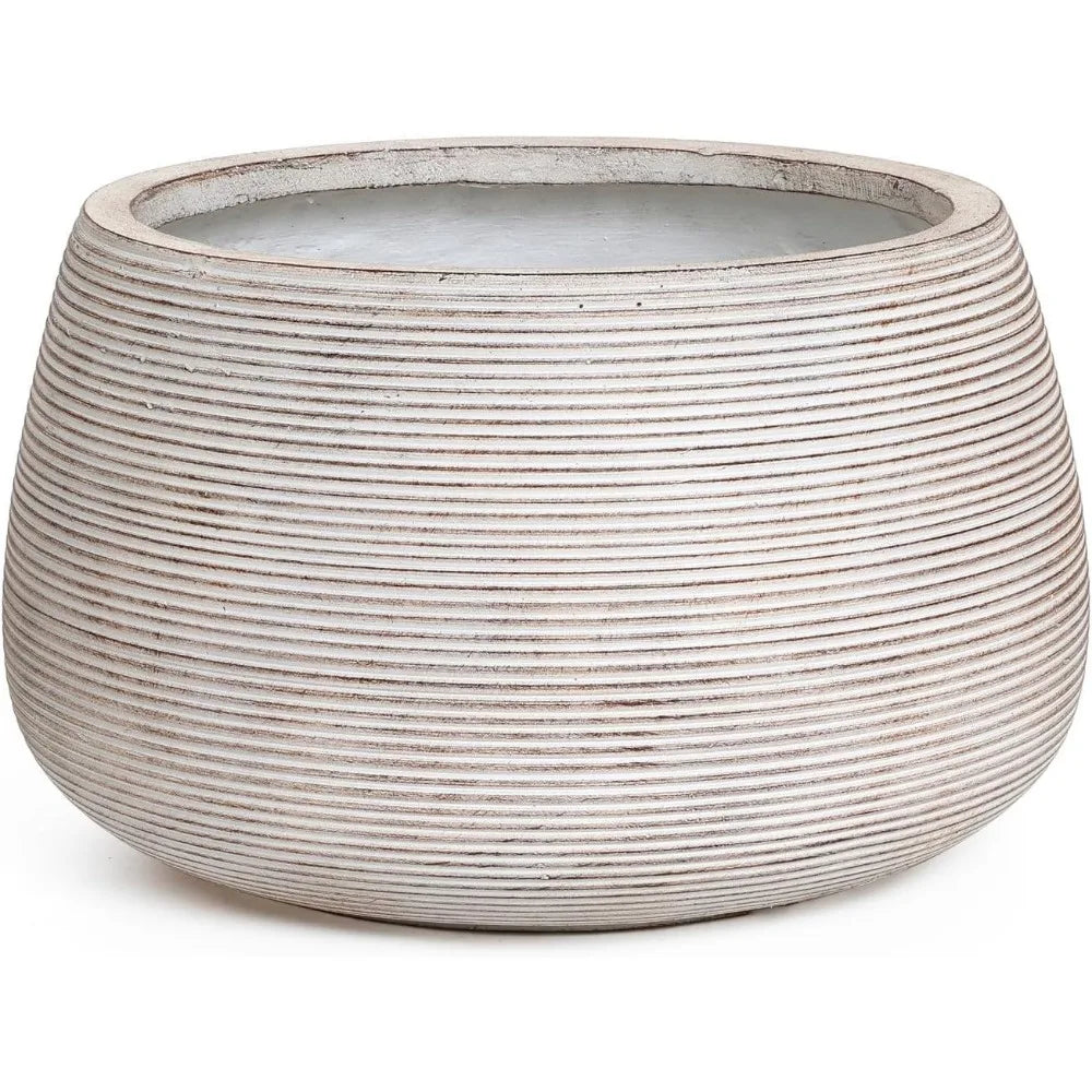 Large Indoor/Outdoor Planter with Drainage – Concrete Style Pot